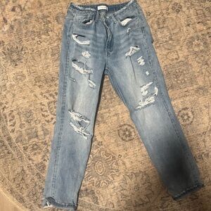 Flying Monkey Blue Boyfriend Jeans Distressed